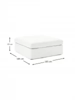 siesta pro ottoman off white linen feather 7