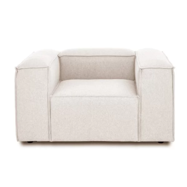 soft armchair 1 module off white linen 5