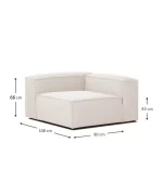 soft corner module armchair off white linen