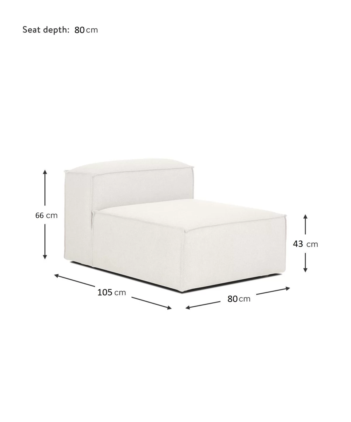 soft middle module off white linen