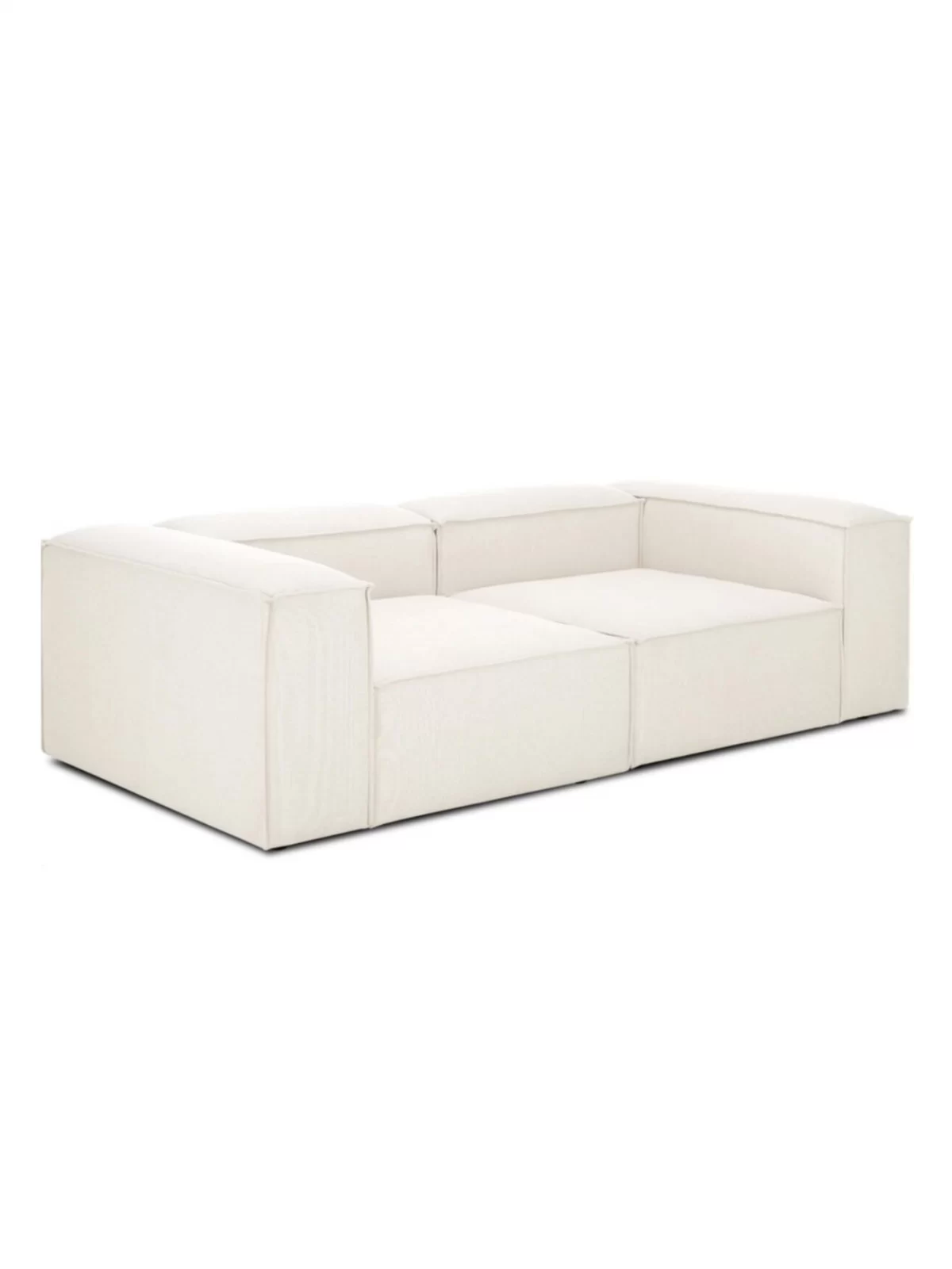 soft modular sofa 2 modules off white linen 2