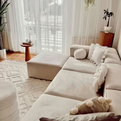 soft modular sofa off white velvet 7