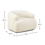 togg armchair off white linen 5