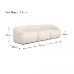 togg modular sofa 3 module off white linen2