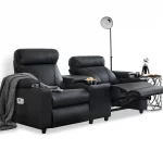 zero double reclining sofa for home theater seating cupholder usb electric 10