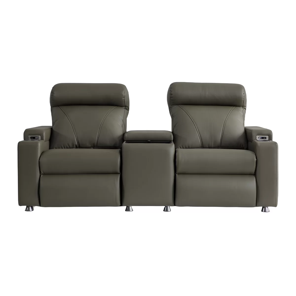 zero double reclining sofa for home theater seating cupholder usb electric 5