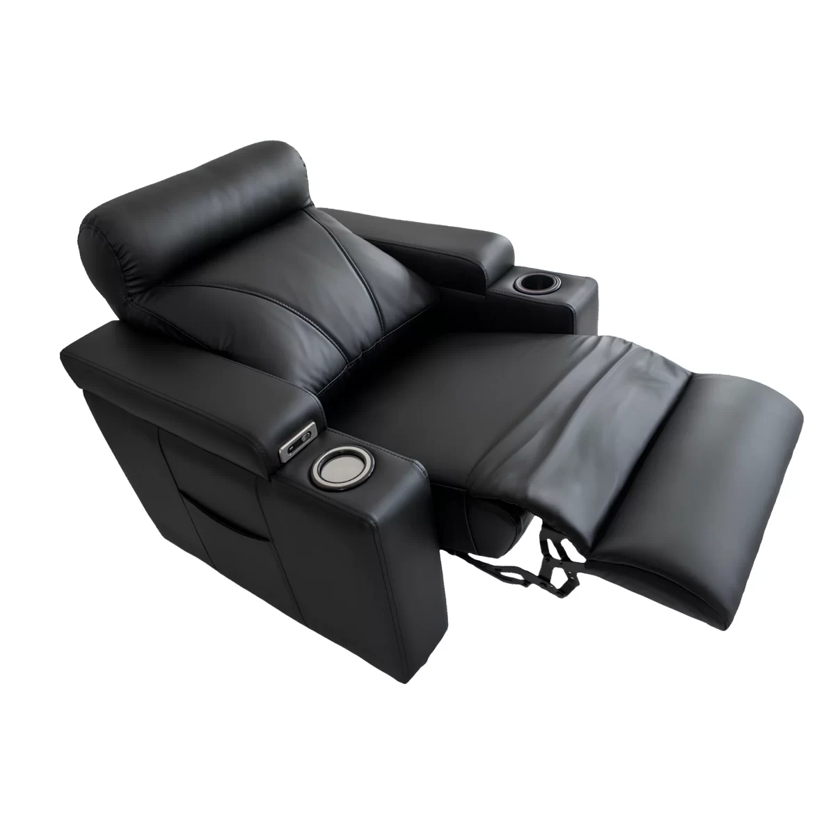 zero reclining sofa for home theater seating cupholder usb electric 6